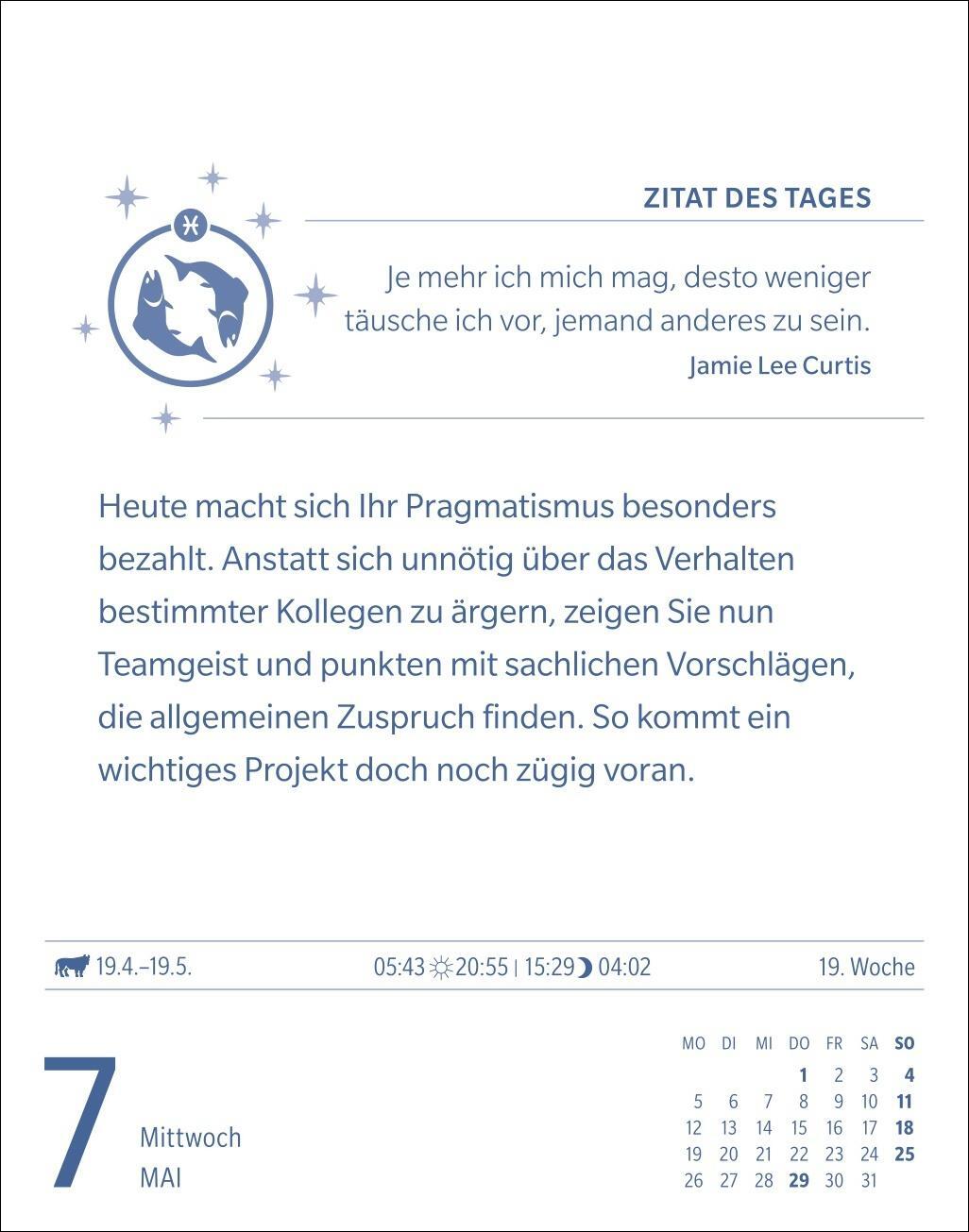 Bild: 9783840033667 | Fische Sternzeichenkalender 2025 - Tagesabreißkalender - Ihr...