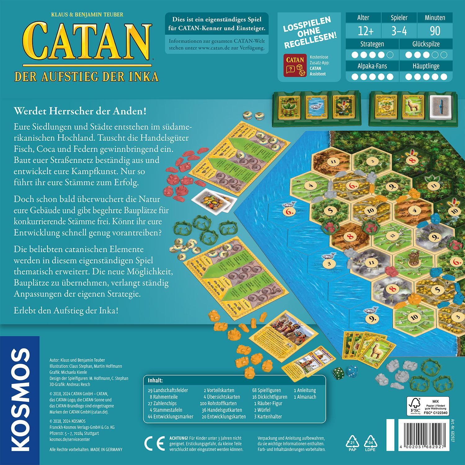 Rückseite: 4002051682927 | CATAN - Der Aufstieg der Inka | Spiel | Klaus Teuber | Spiel | 682927