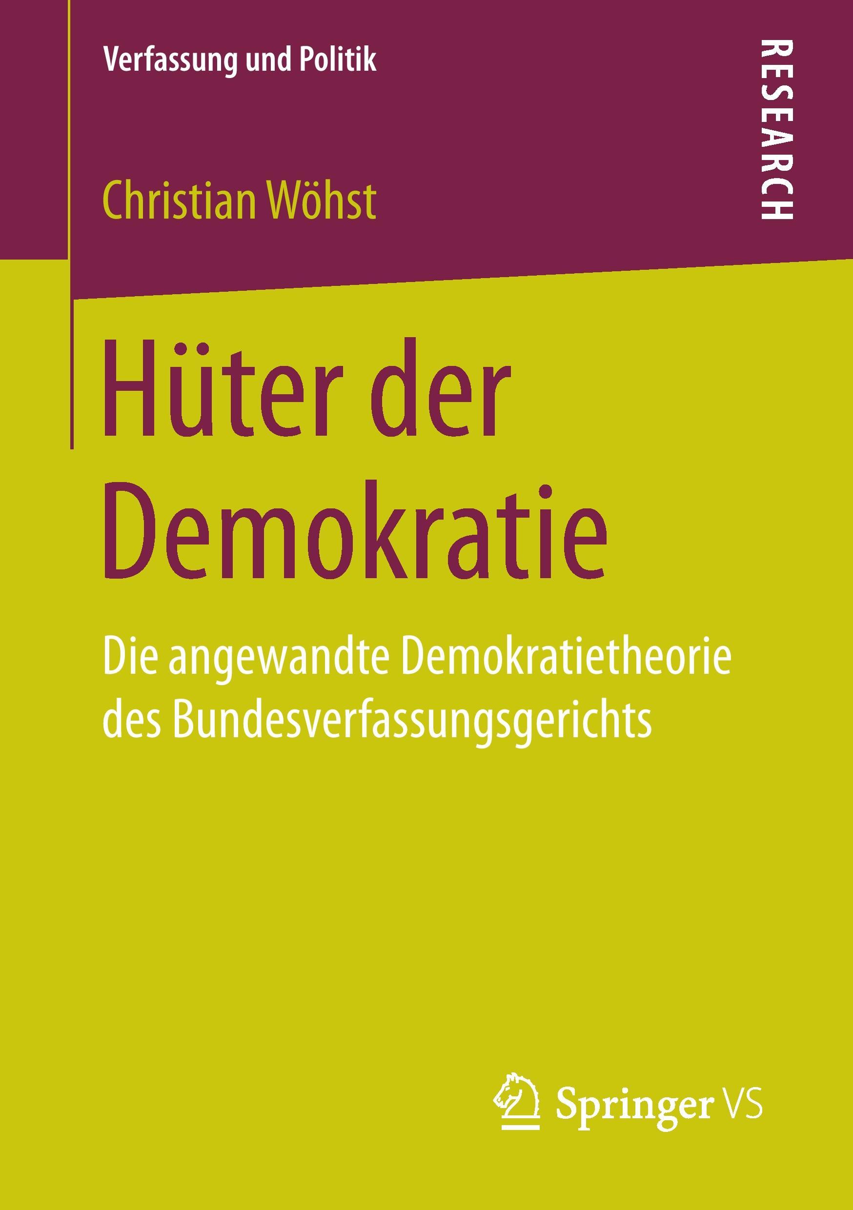 Cover: 9783658153182 | Hüter der Demokratie | Christian Wöhst | Taschenbuch | Paperback | ix