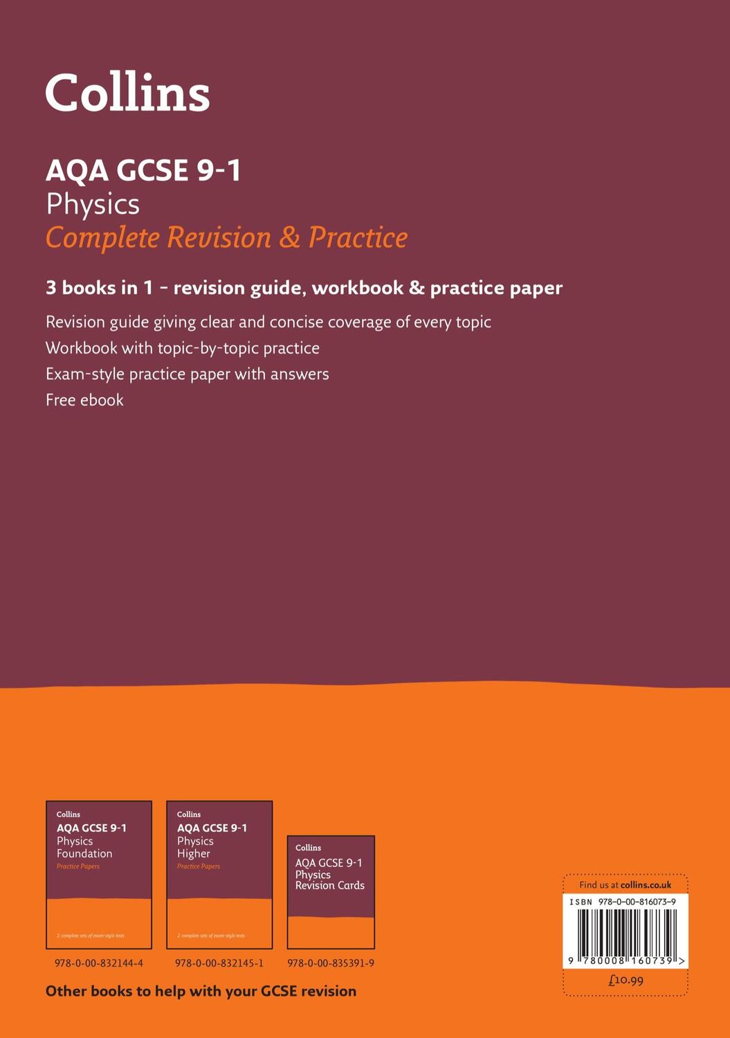 Rückseite: 9780008160739 | AQA GCSE 9-1 Physics All-in-One Complete Revision and Practice | Gcse