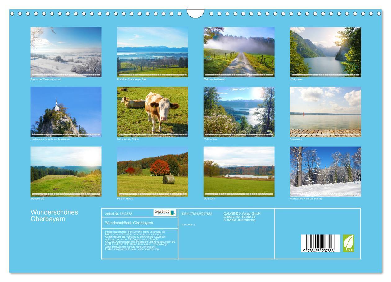 Bild: 9783435207558 | Wunderschönes Oberbayern (Wandkalender 2025 DIN A3 quer), CALVENDO...