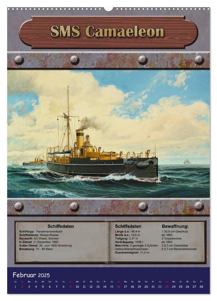 Bild: 9783457059852 | Die kaiserliche Marine 1871 - 1918 (Wandkalender 2025 DIN A2 hoch),...