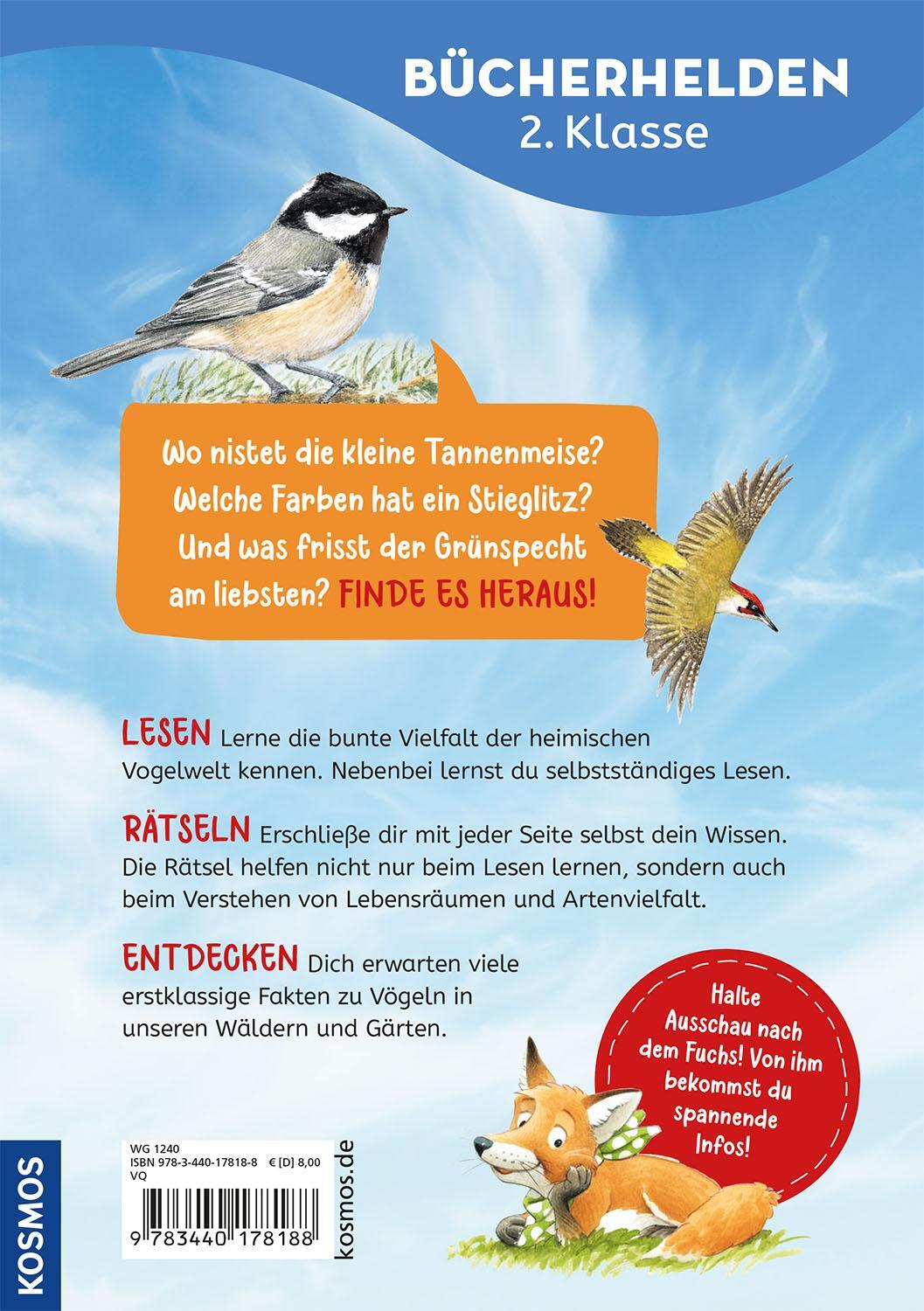 Bild: 9783440178188 | Lesen lernen mit Naturrätseln, Bücherhelden 2. Klasse, heimische Vögel