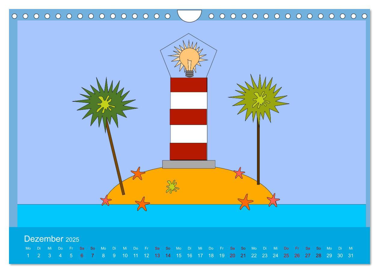 Bild: 9783383853197 | Leuchtturm im Meer (Wandkalender 2025 DIN A4 quer), CALVENDO...