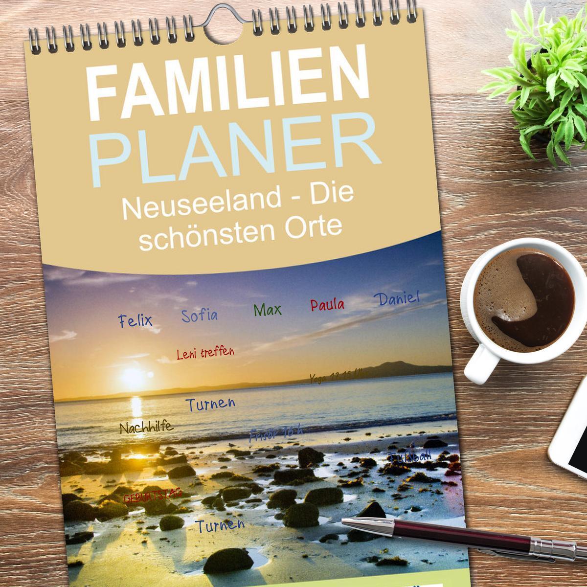 Bild: 9783457114049 | Familienplaner 2025 - Neuseeland - Die schönsten Orte am anderen...