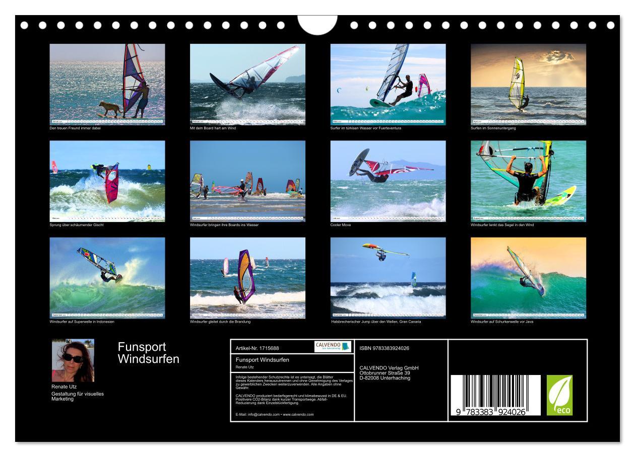 Bild: 9783383924026 | Funsport Windsurfen (Wandkalender 2025 DIN A4 quer), CALVENDO...