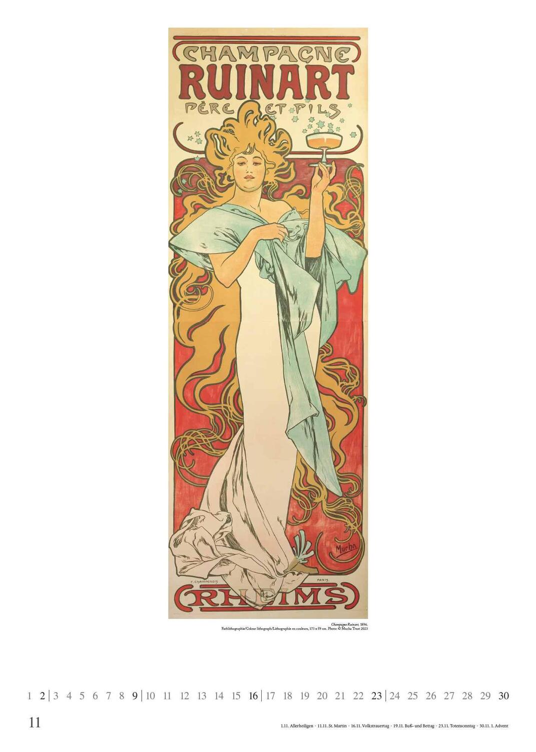 Bild: 4250809653310 | Mucha 2025 - Kunst-Kalender - Poster-Kalender - 50x70 | Kalender