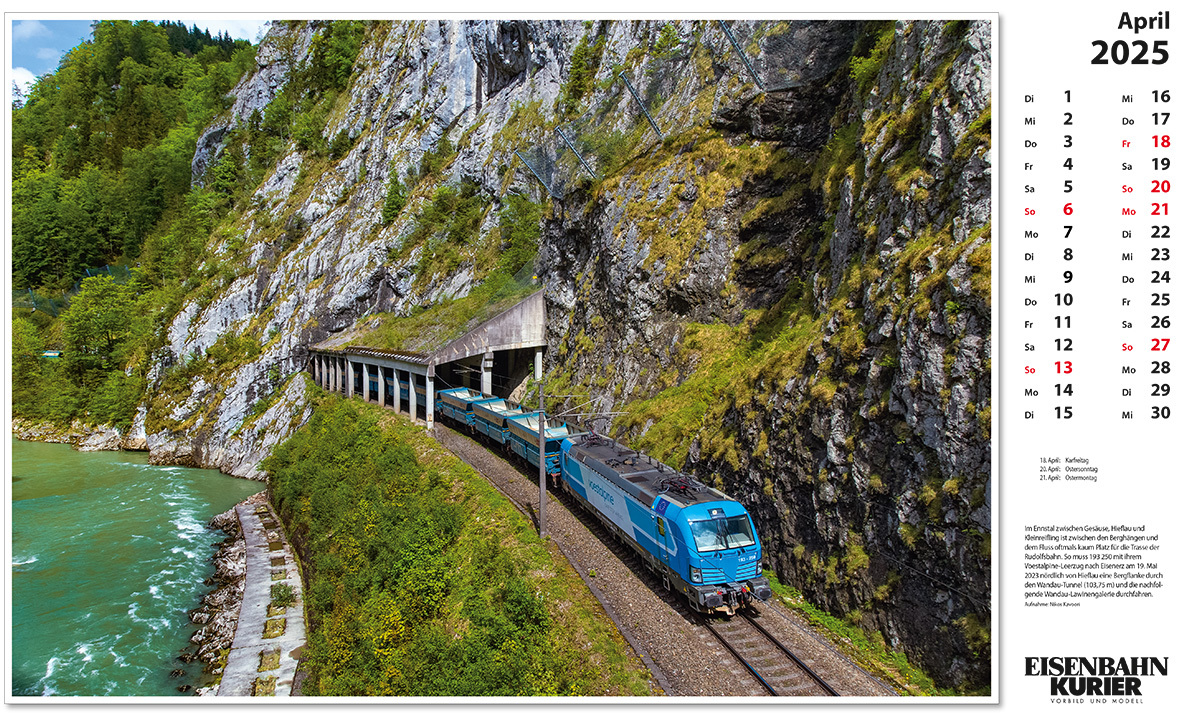 Bild: 9783844659405 | Alpenbahnen 2025 | Kalender | 13 S. | Deutsch | 2025 | EK-Verlag