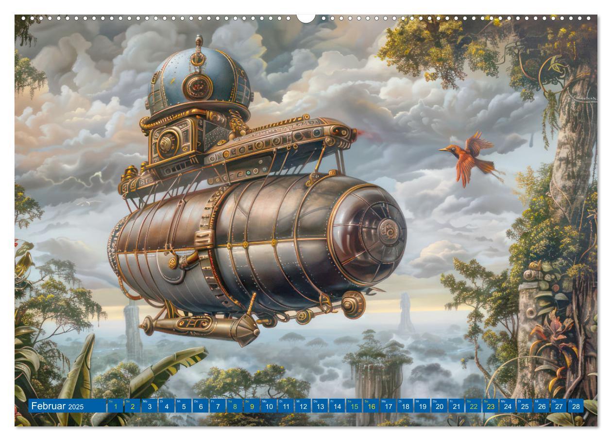 Bild: 9783383807640 | Steampunk Luftschiffe mit einer surrealen Note (Wandkalender 2025...