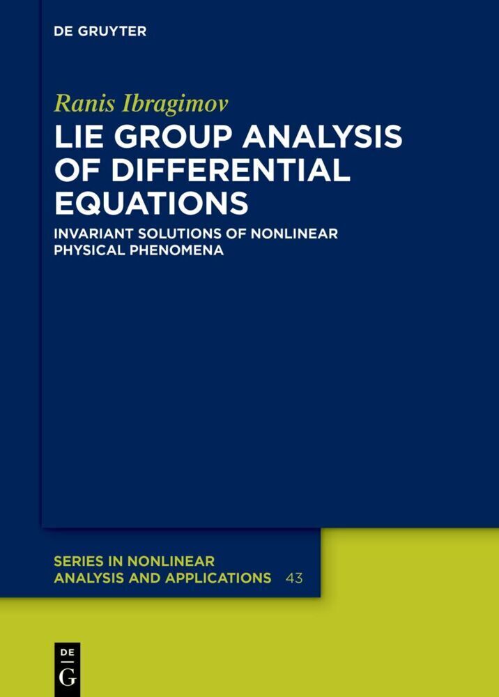 Cover: 9783111386997 | Lie Group Analysis of Differential Equations | Ranis Ibragimov | Buch