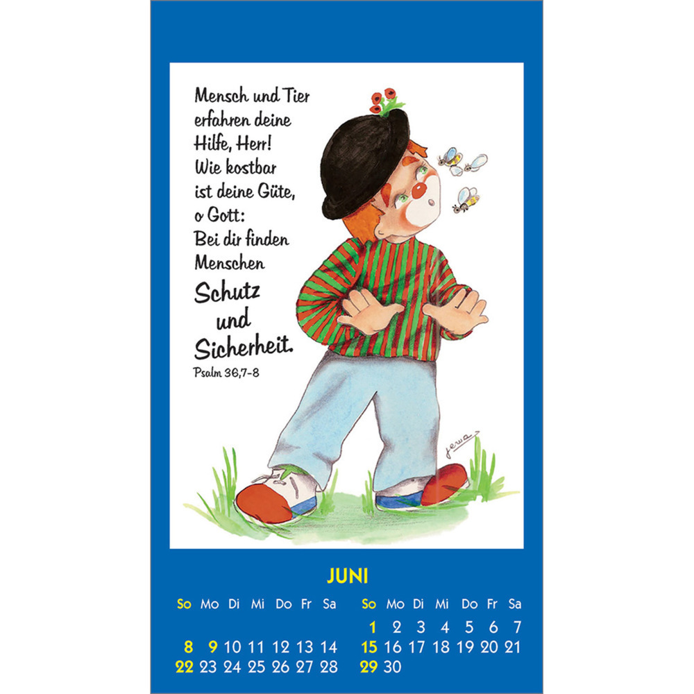 Bild: 9783754893654 | Kleine Clown-Grüße 2025 | Aufkleber-Kalender mit Clown-Motiven | 14 S.