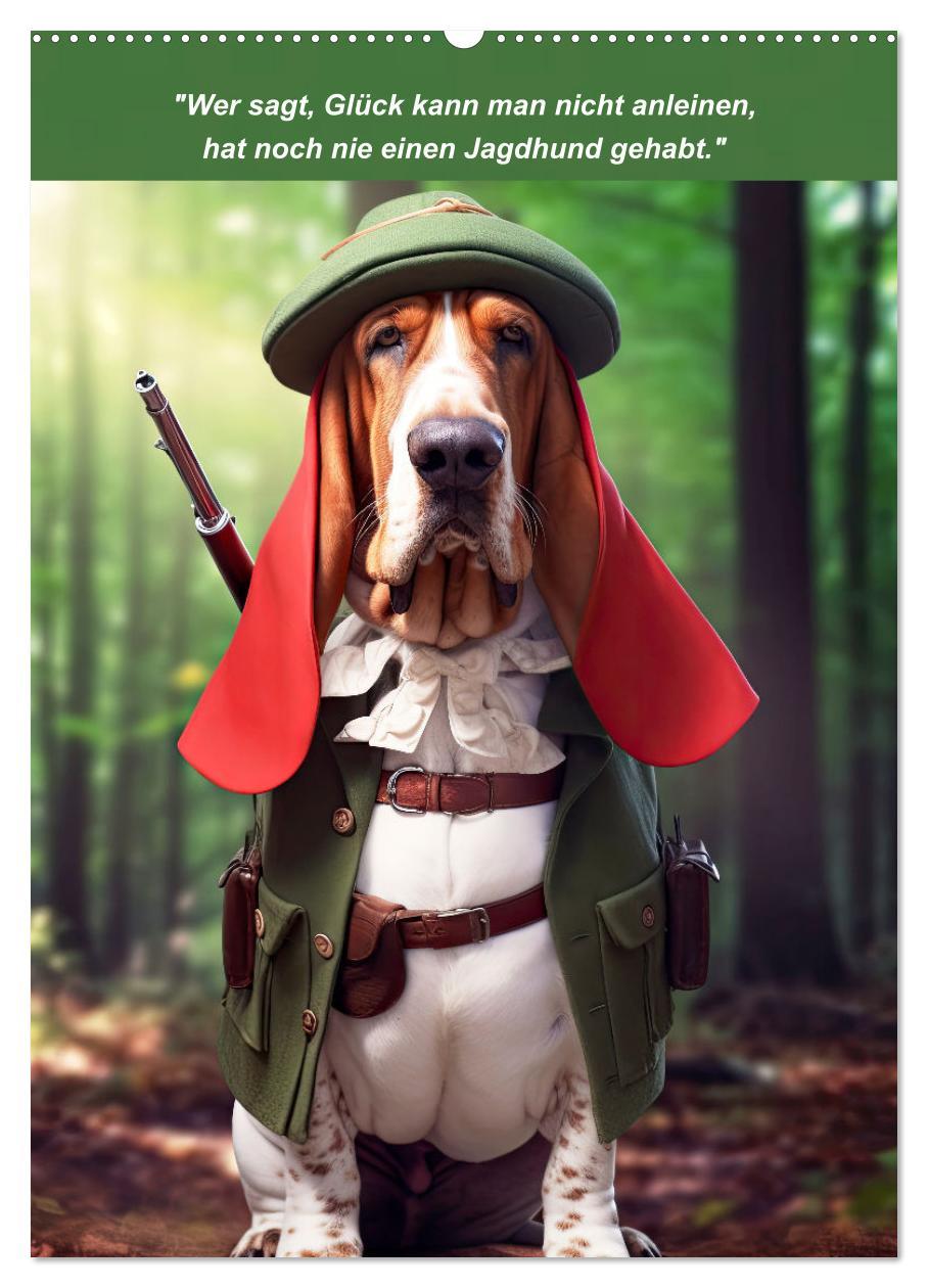 Bild: 9783435979684 | Lustige Jagdhunde mit Jägerlatein (Wandkalender 2025 DIN A2 hoch),...