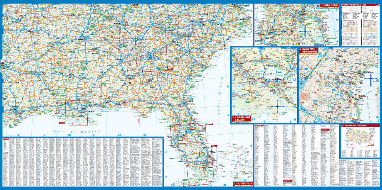 Bild: 9783866093225 | USA Southeast - The South &amp; Florida, Borch Map | (Land-)Karte | 2 S.