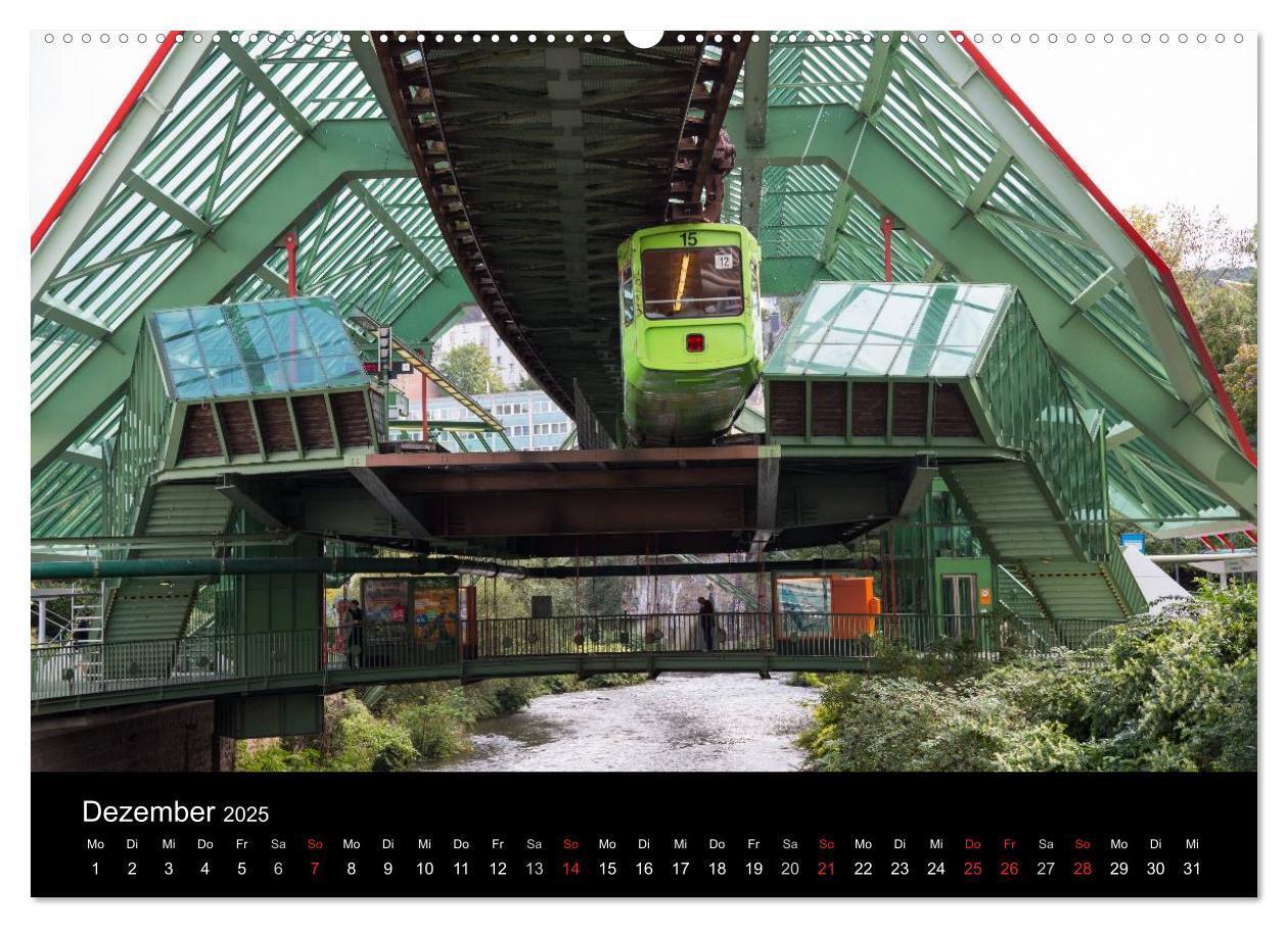 Bild: 9783435524938 | Die Wuppertaler Schwebebahn (hochwertiger Premium Wandkalender 2025...