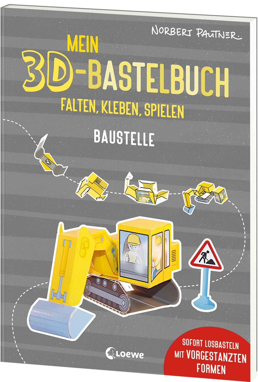 Cover: 9783743219410 | Mein 3D-Bastelbuch - Falten, kleben, spielen - Baustelle | Pautner