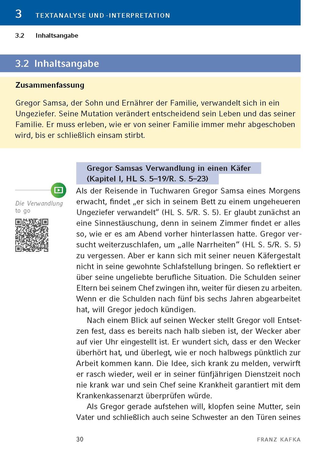 Bild: 9783804421035 | Die Verwandlung - Textanalyse und Interpretation | Franz Kafka | Buch