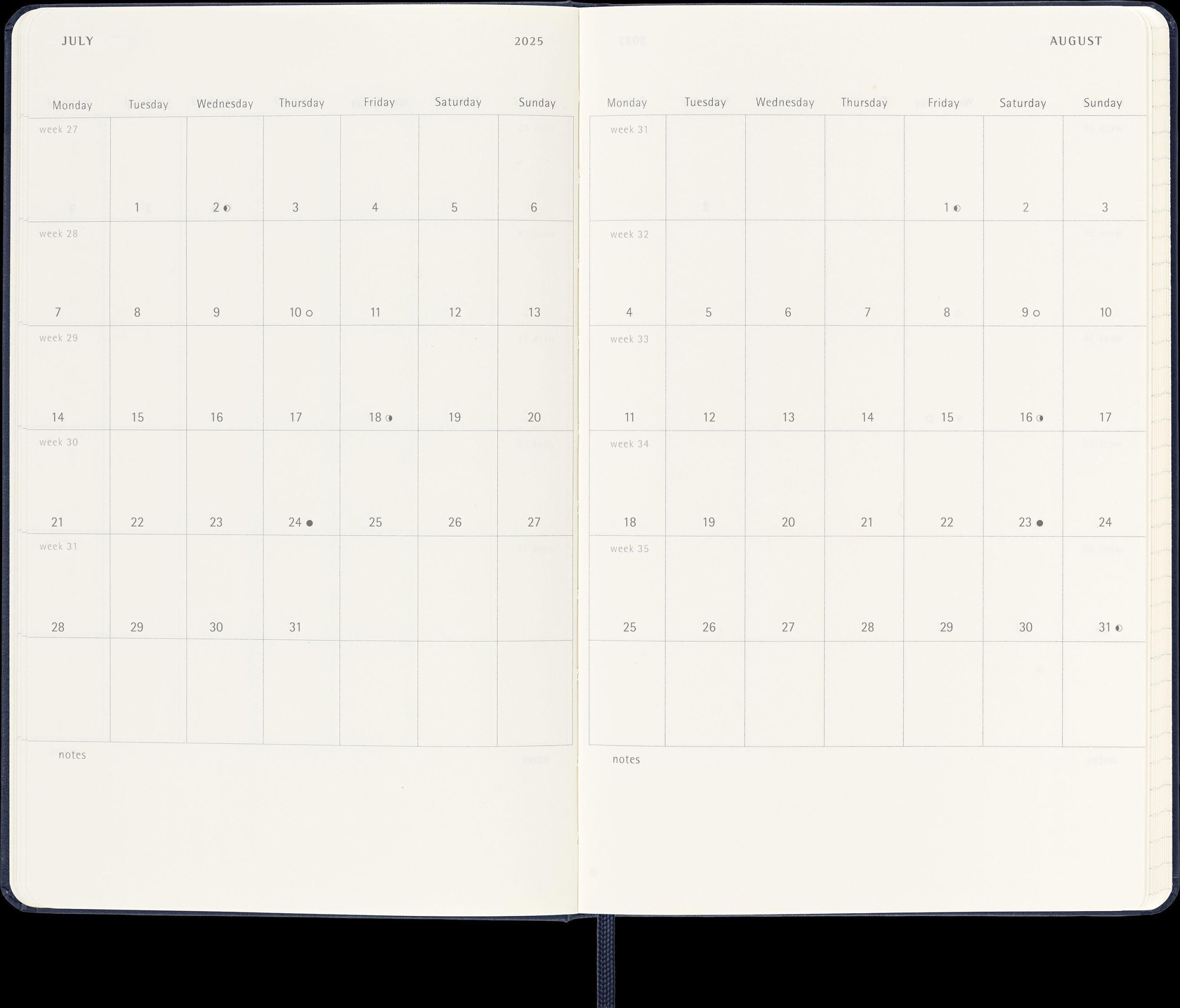 Bild: 8056999270537 | Moleskine 18 Monate Tagesnotizkalender 2024/2025, L/A5, Fester...