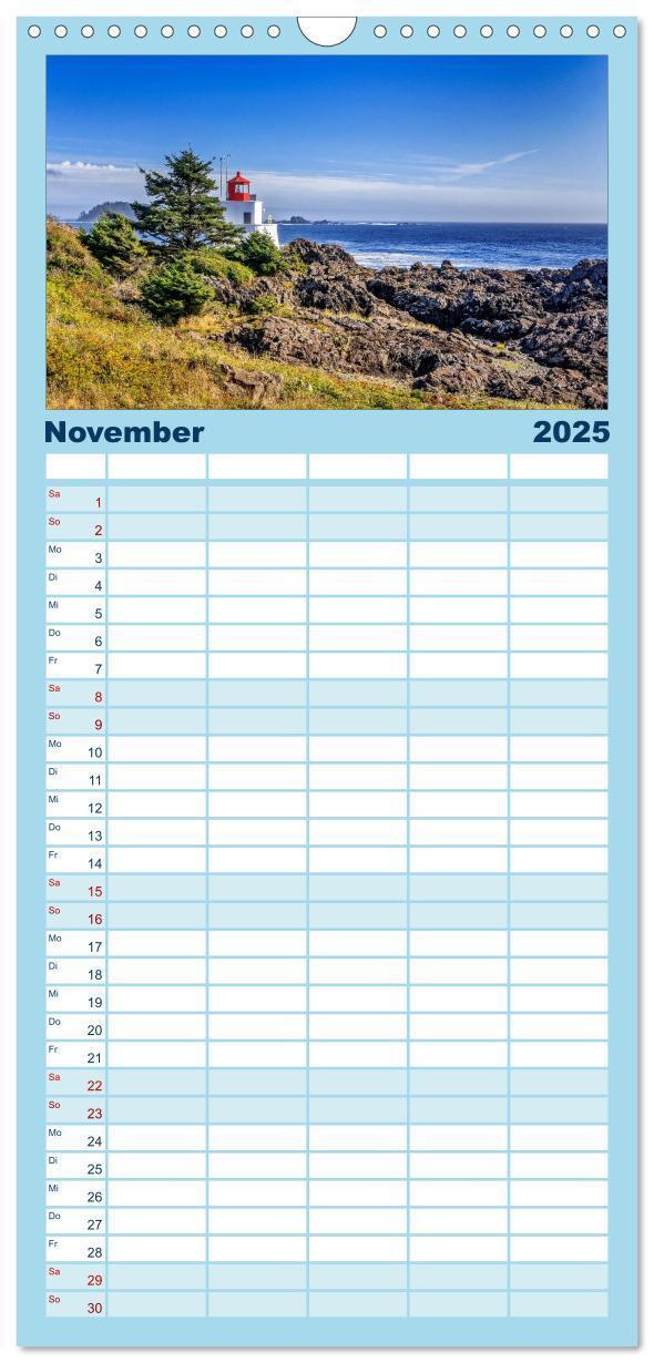 Bild: 9783457119617 | Familienplaner 2025 - West-Kanada mit 5 Spalten (Wandkalender, 21 x...