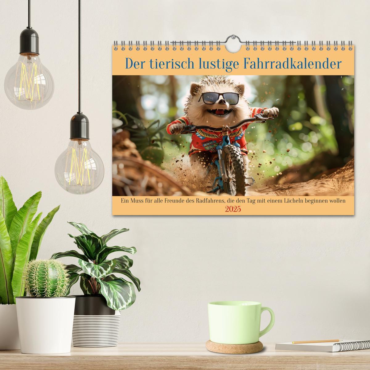 Bild: 9783457154311 | Der tierisch lustige Fahrradkalender (Wandkalender 2025 DIN A4...