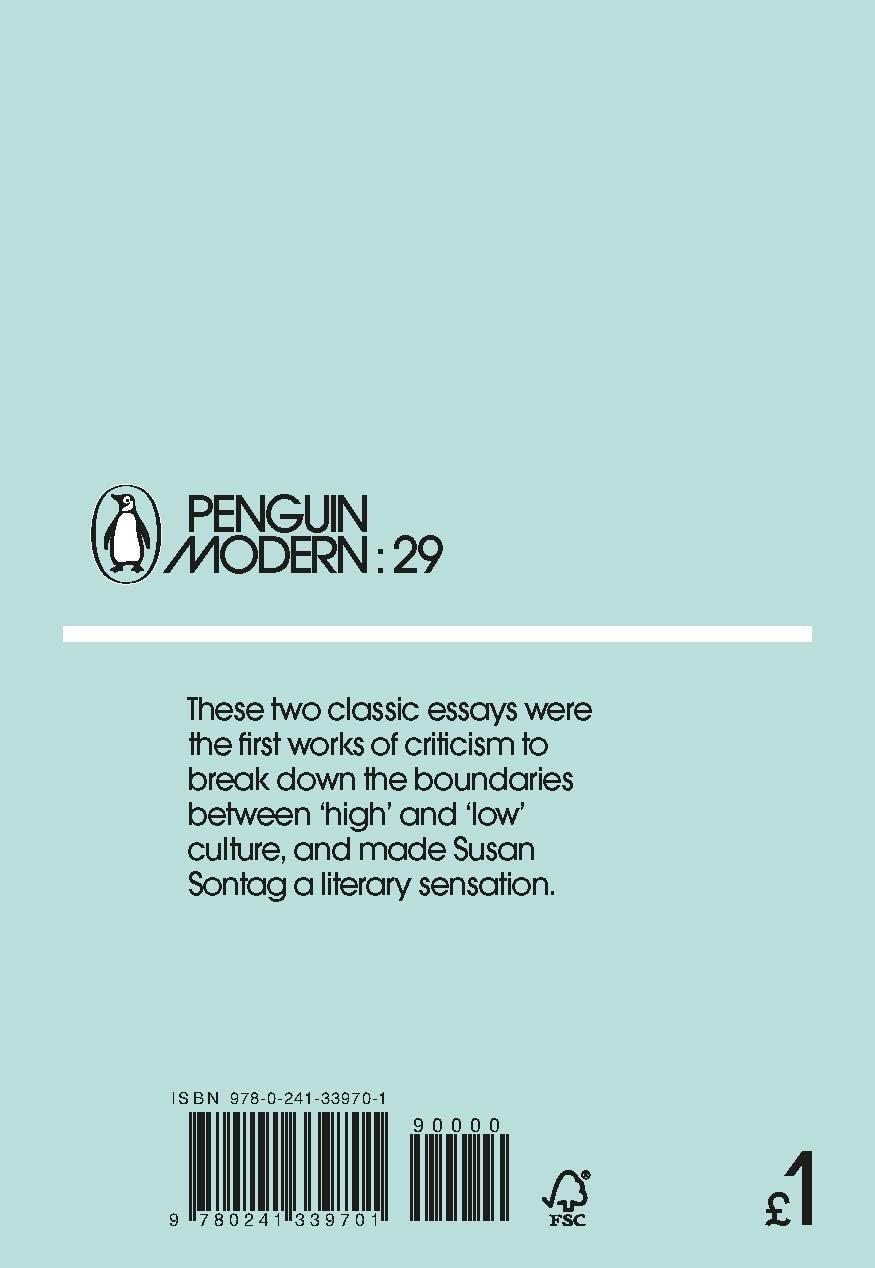 Rückseite: 9780241339701 | Notes on Camp | Susan Sontag | Taschenbuch | Penguin Modern | 64 S.