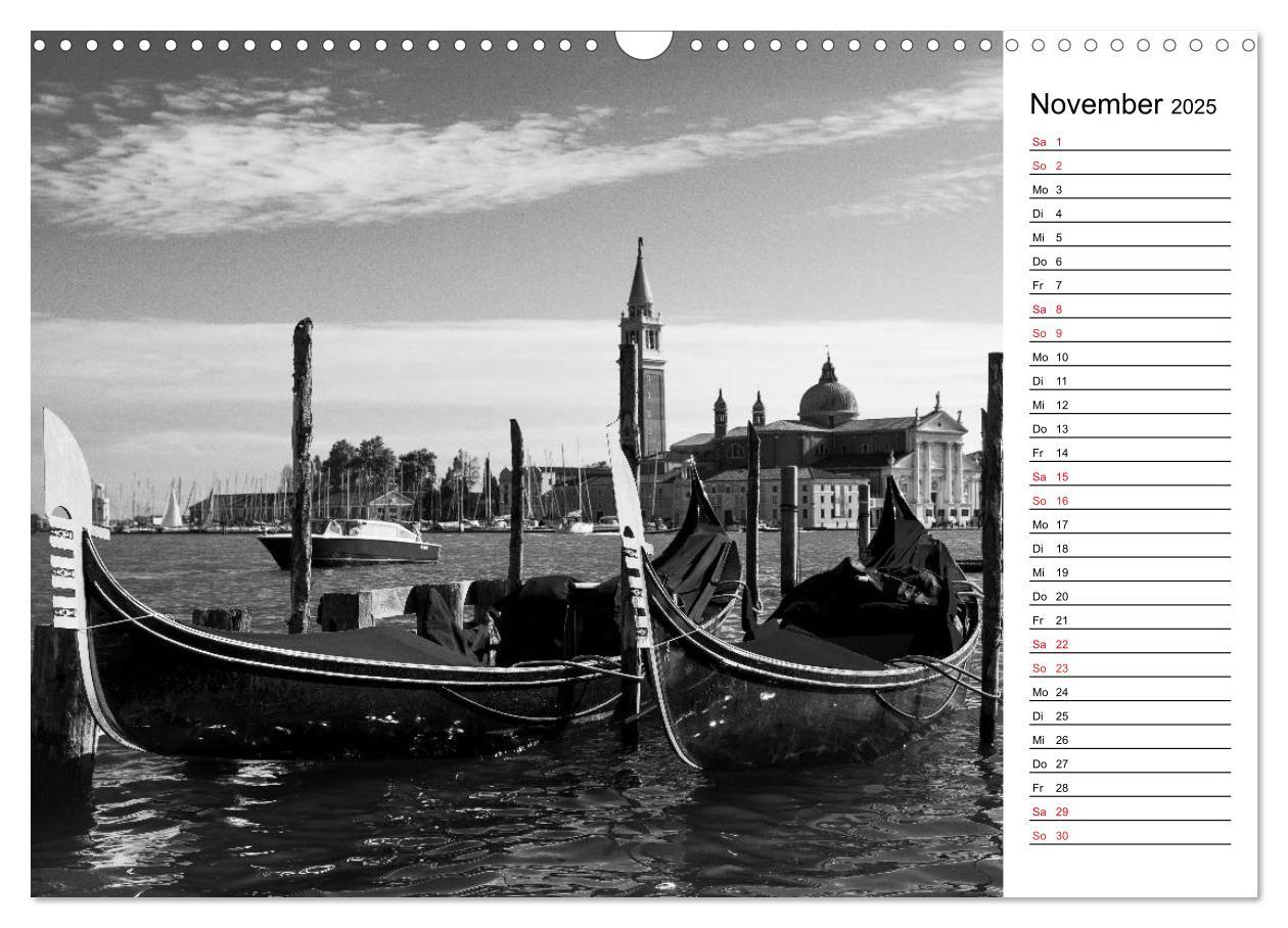 Bild: 9783435532735 | Venedig schwarz-weiß (Wandkalender 2025 DIN A3 quer), CALVENDO...