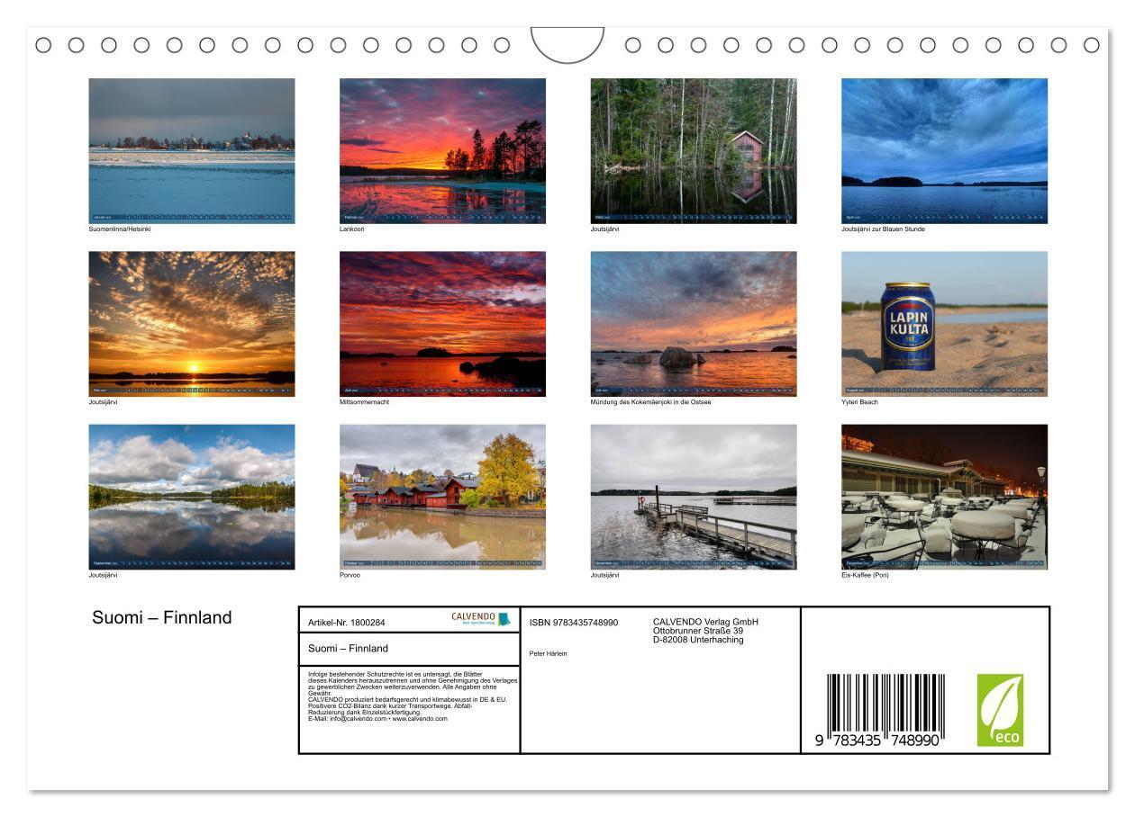 Bild: 9783435748990 | Suomi ¿ Finnland (Wandkalender 2025 DIN A4 quer), CALVENDO...