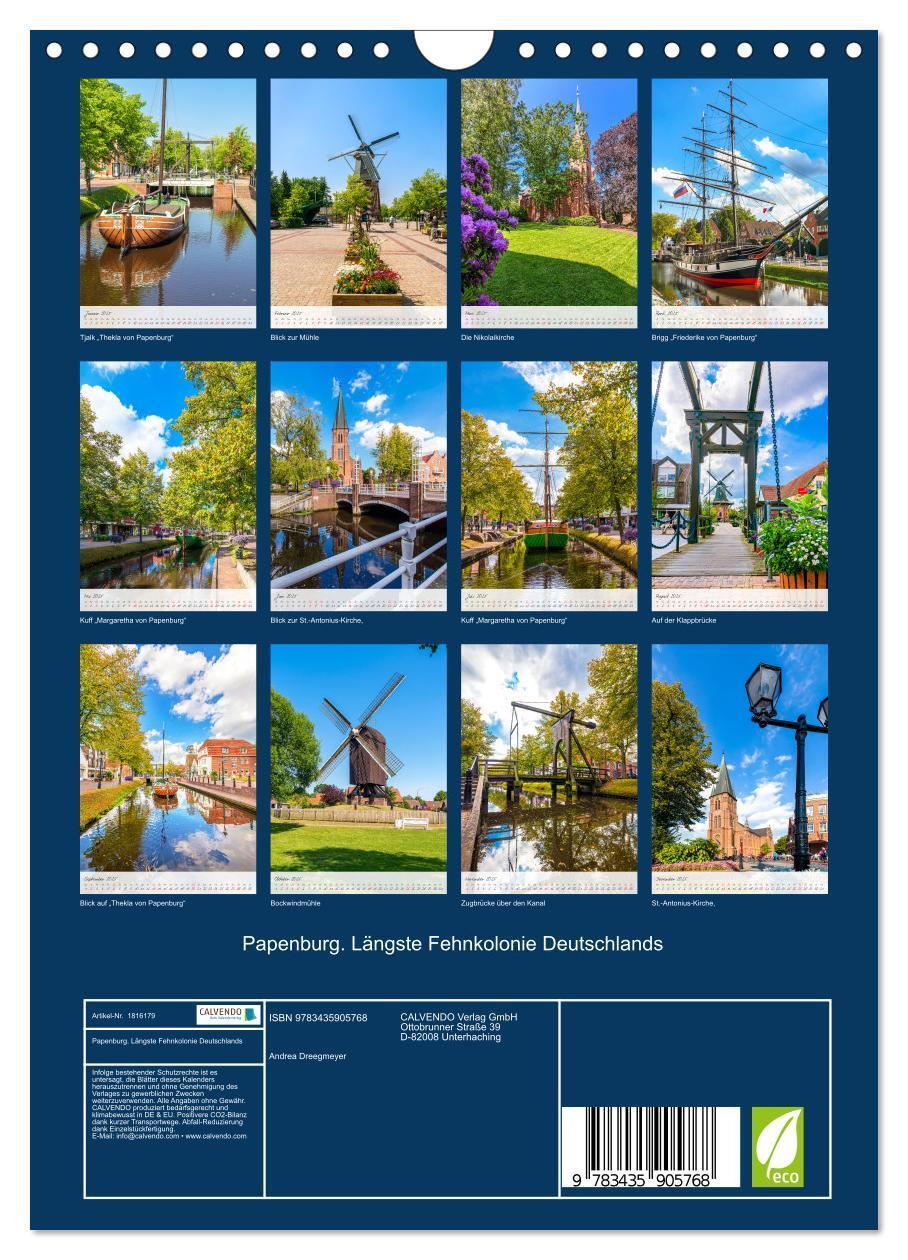 Bild: 9783435905768 | Papenburg. Längste Fehnkolonie Deutschlands (Wandkalender 2025 DIN...