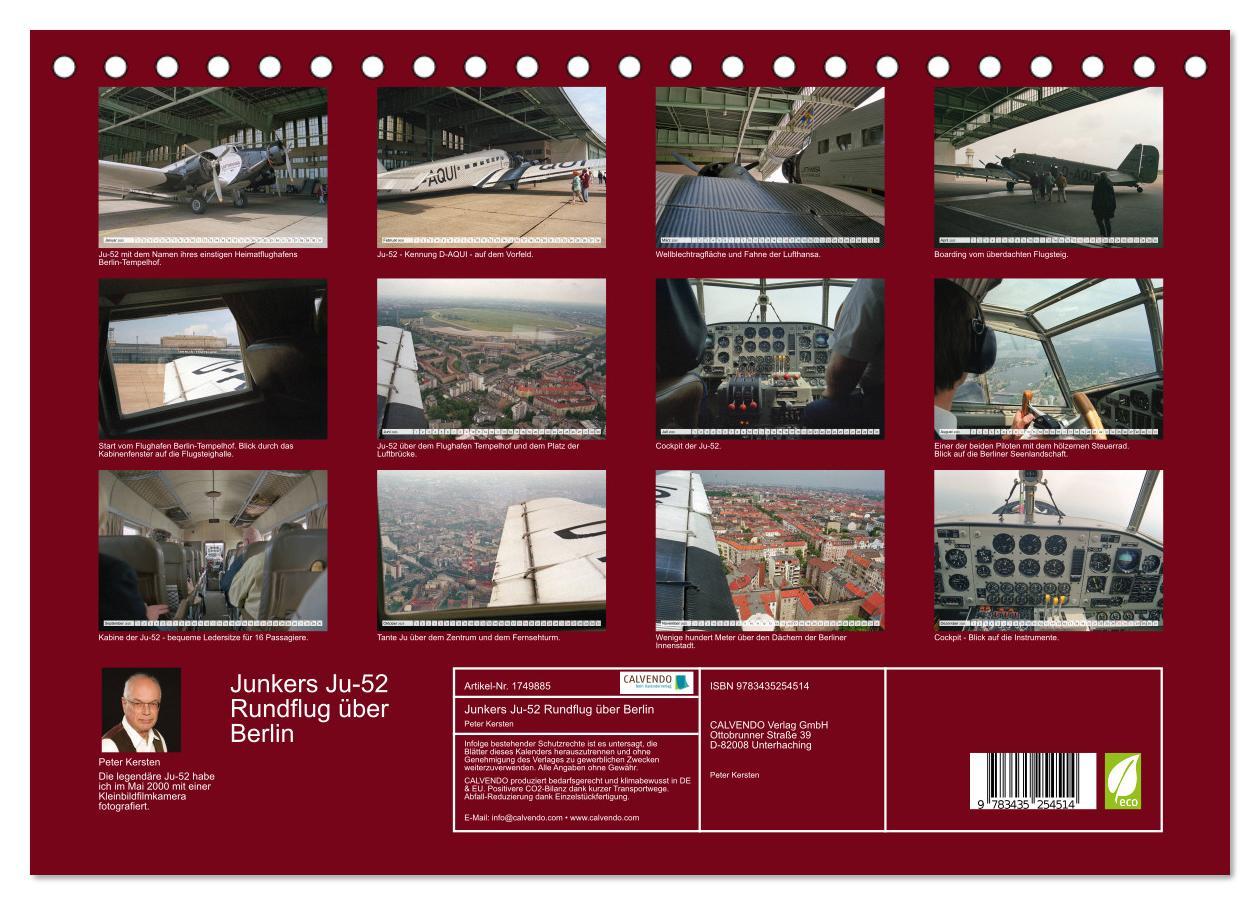 Bild: 9783435254514 | Junkers Ju-52 Rundflug über Berlin (Tischkalender 2025 DIN A5...