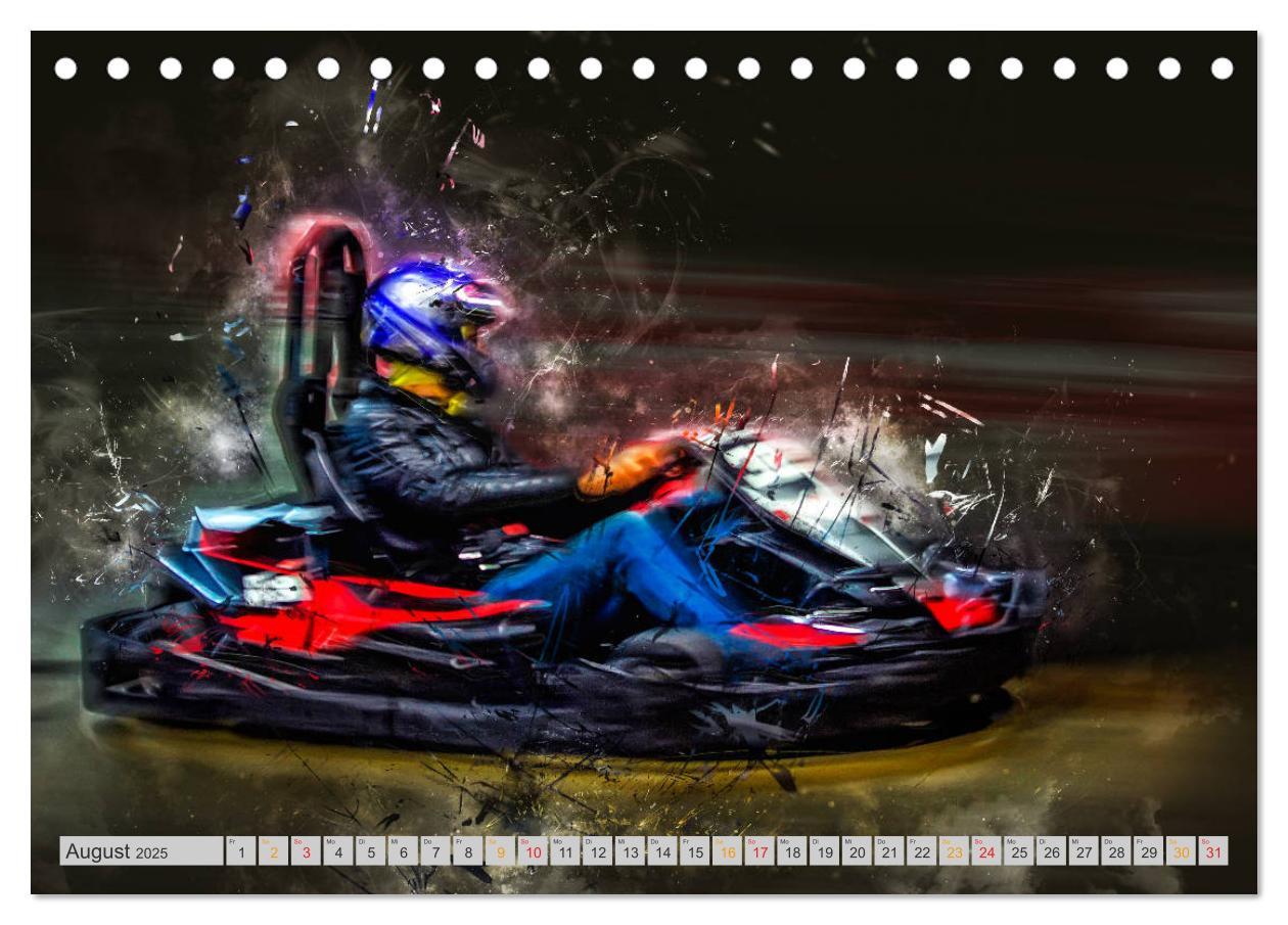 Bild: 9783435386161 | GoKart - extrem cool (Tischkalender 2025 DIN A5 quer), CALVENDO...