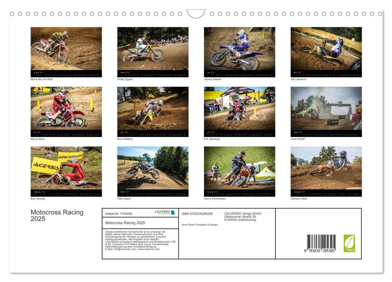 Bild: 9783435295395 | Motocross Racing 2025 (Wandkalender 2025 DIN A3 quer), CALVENDO...