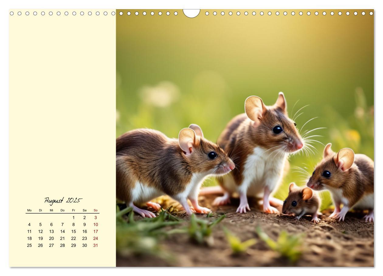 Bild: 9783457148624 | Goldige Mäuse im Grünen (Wandkalender 2025 DIN A3 quer), CALVENDO...