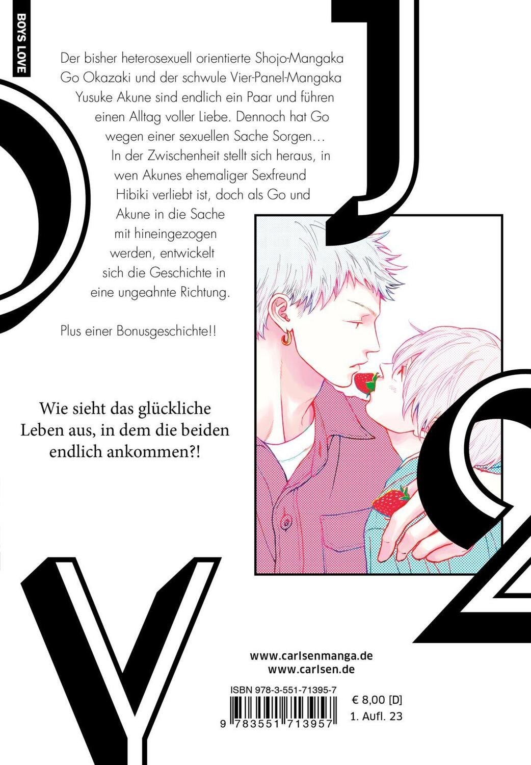 Rückseite: 9783551713957 | Joy Second | Sequelmanga zum BL-Manga »Joy«! | Etsuko | Taschenbuch