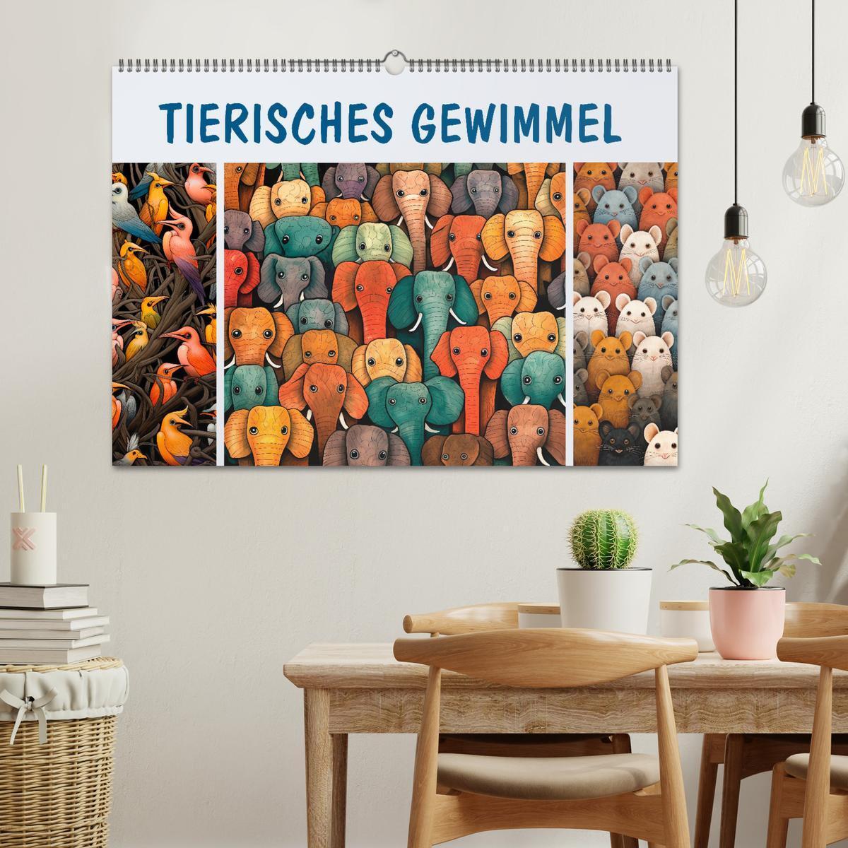 Bild: 9783383844386 | Tierisches Gewimmel (Wandkalender 2025 DIN A2 quer), CALVENDO...