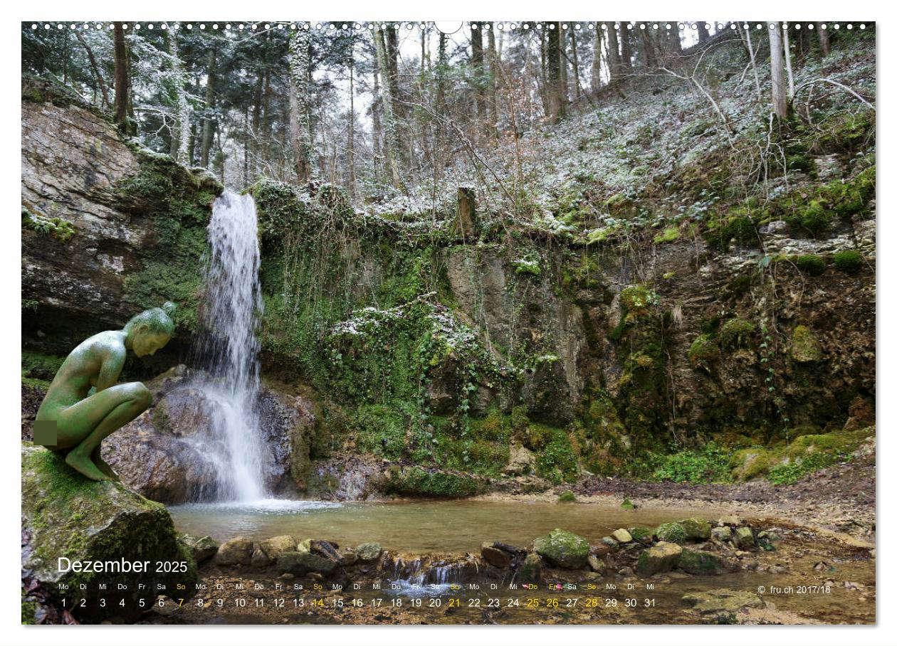 Bild: 9783435299751 | BODYPAINTING AM WASSERFALL VON LINN (Wandkalender 2025 DIN A2...