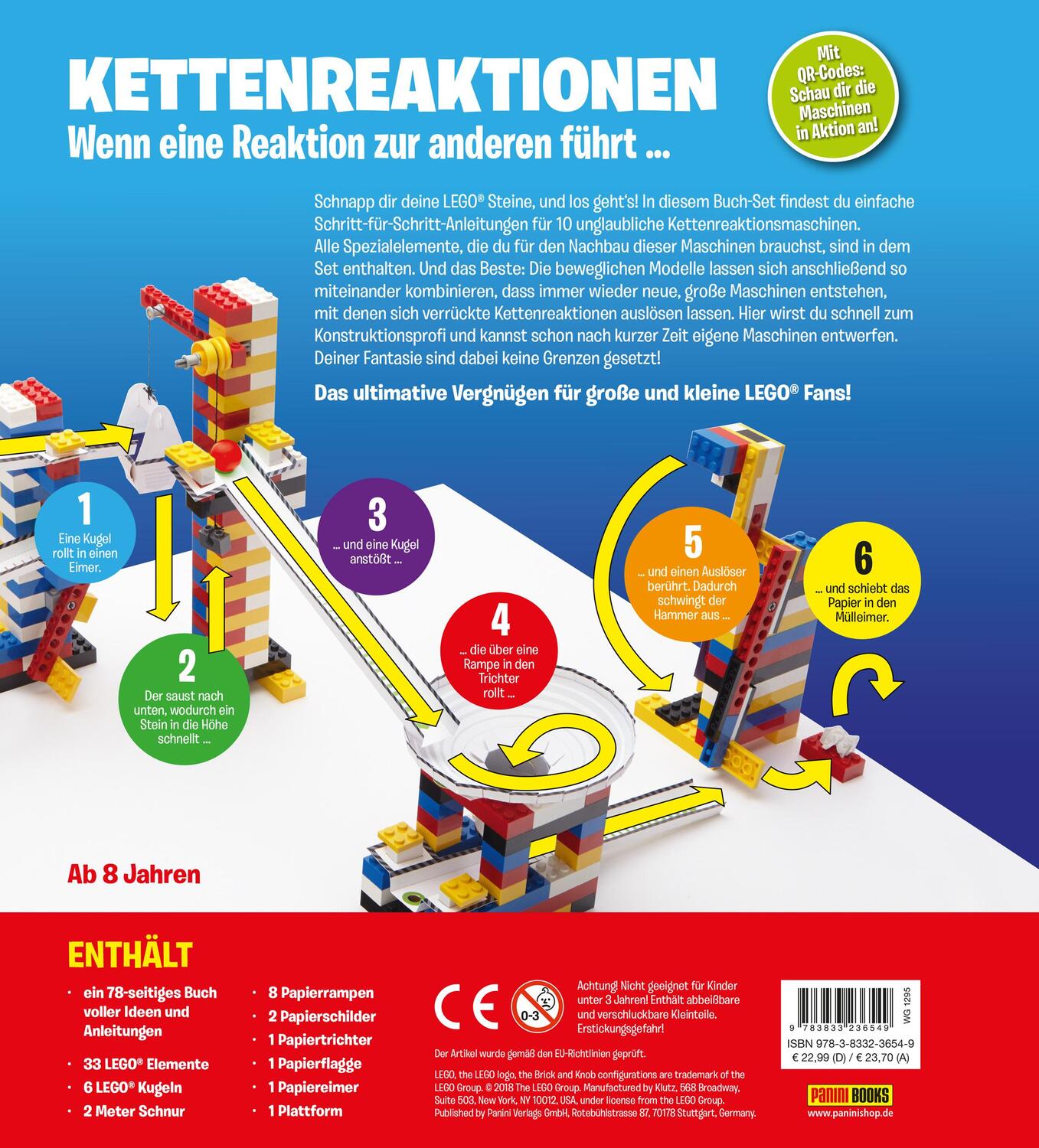 Rückseite: 9783833236549 | LEGO® Kettenreaktionen: Baue dir 10 bewegliche Maschinen | Pat Murphy