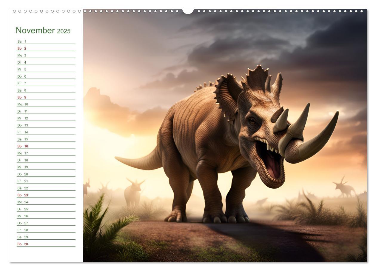 Bild: 9783383864728 | KI Dinosaurier - Herrscher der Lüfte, Land und Meer (Wandkalender...