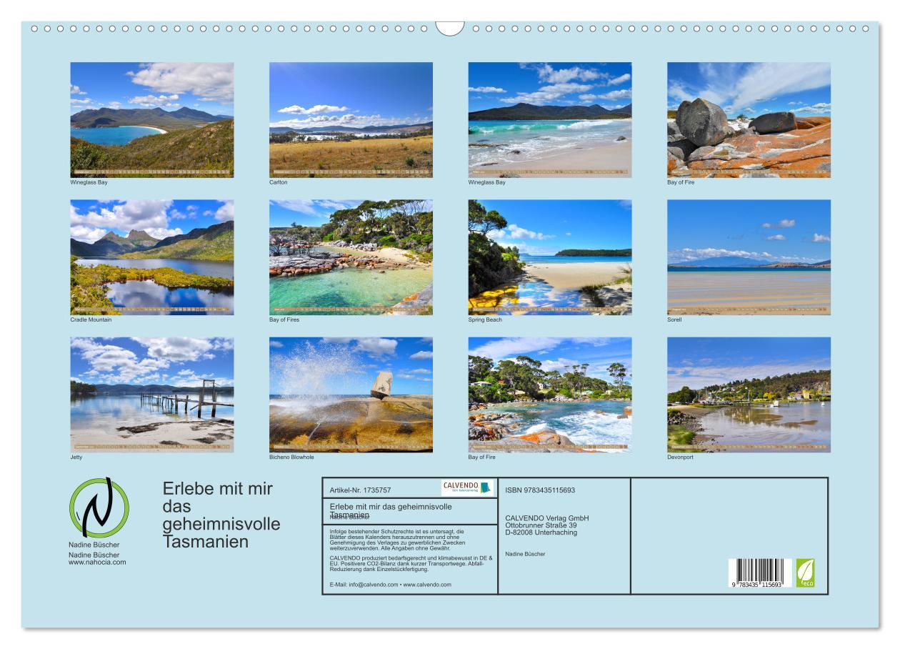 Bild: 9783435115693 | Erlebe mit mir das geheimnisvolle Tasmanien (Wandkalender 2025 DIN...