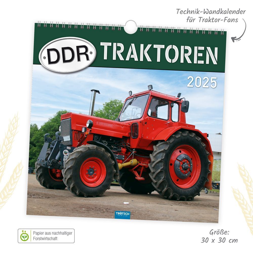 Bild: 9783988022615 | Trötsch Technikkalender DDR-Traktoren 2025 | Co.KG | Kalender | 24 S.