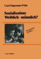 Cover: 9783810004734 | Sozialisation: Weiblich ¿ männlich? | Carol Hagemann-White | Buch