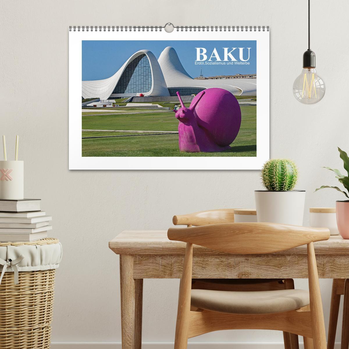 Bild: 9783435188321 | Baku - Erdöl, Sozialismus und Welterbe (Wandkalender 2025 DIN A3...