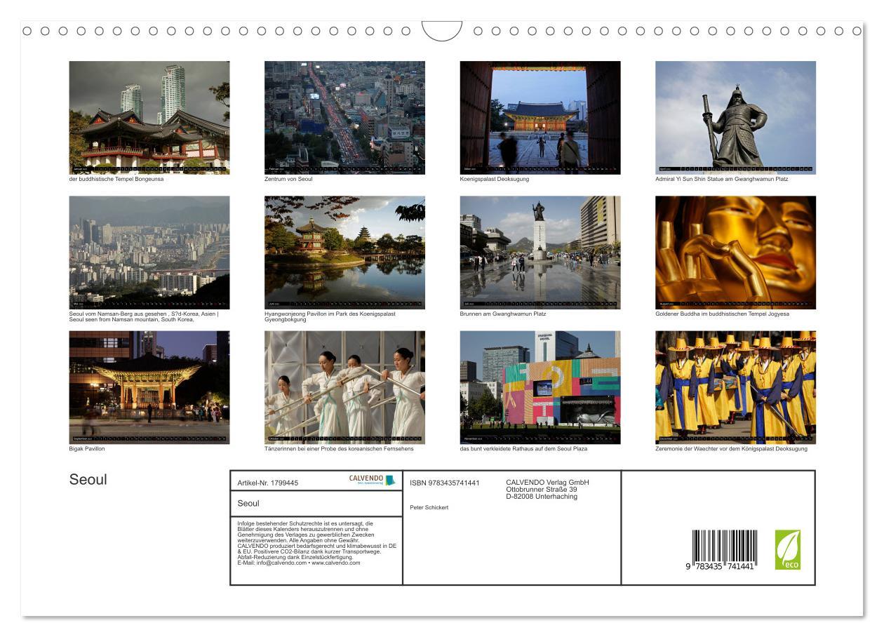 Bild: 9783435741441 | Seoul (Wandkalender 2025 DIN A3 quer), CALVENDO Monatskalender | 2025