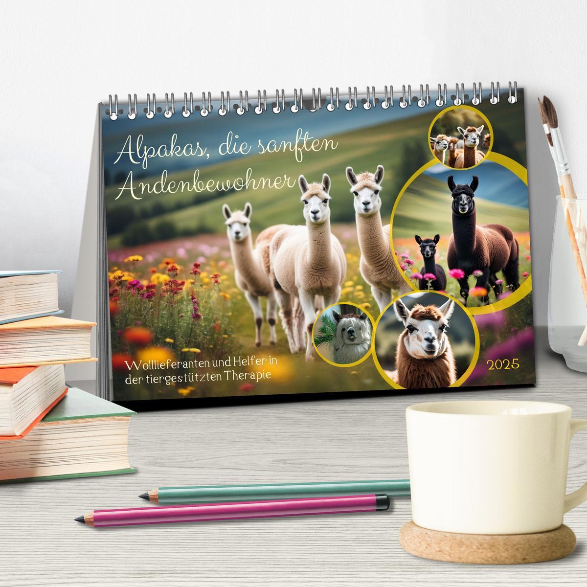 Bild: 9783457189641 | Alpakas, die sanften Andenbewohner (Tischkalender 2025 DIN A5...