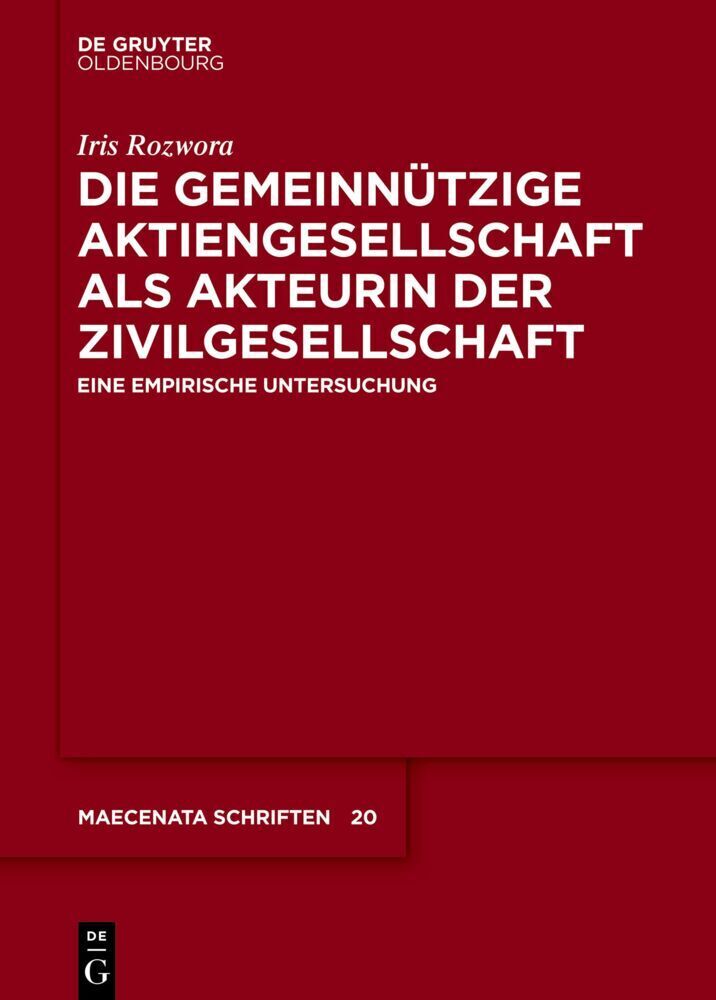 Cover: 9783110737493 | Die gemeinnützige Aktiengesellschaft als Akteurin der...