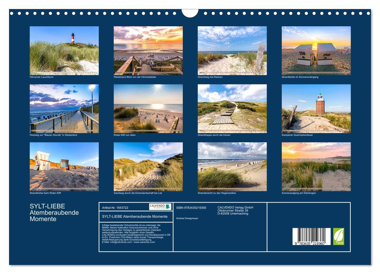 Bild: 9783435219360 | SYLT-LIEBE Atemberaubende Momente (Wandkalender 2025 DIN A3 quer),...