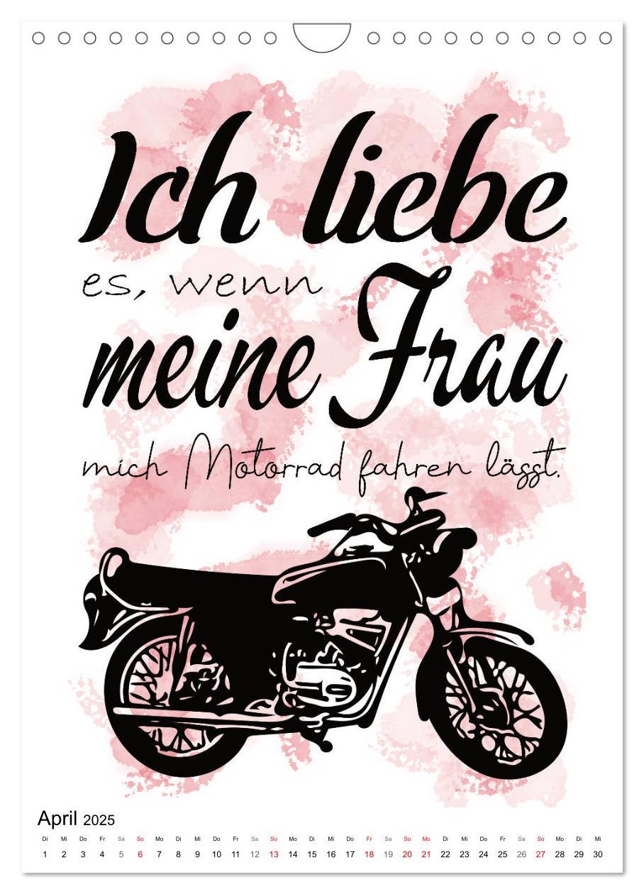 Bild: 9783435940776 | Biker-Sprüche (Wandkalender 2025 DIN A4 hoch), CALVENDO Monatskalender