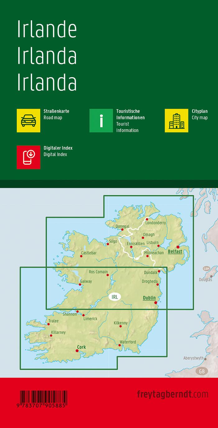 Rückseite: 9783707905885 | Irland 1 : 350 000. Autokarte | (Land-)Karte | Deutsch | 2013