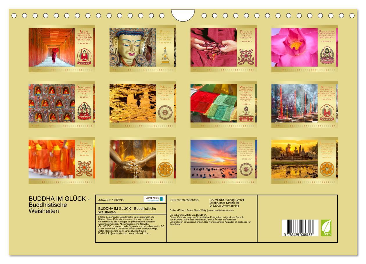 Bild: 9783435086153 | BUDDHA IM GLÜCK - Buddhistische Weisheiten (Wandkalender 2025 DIN...