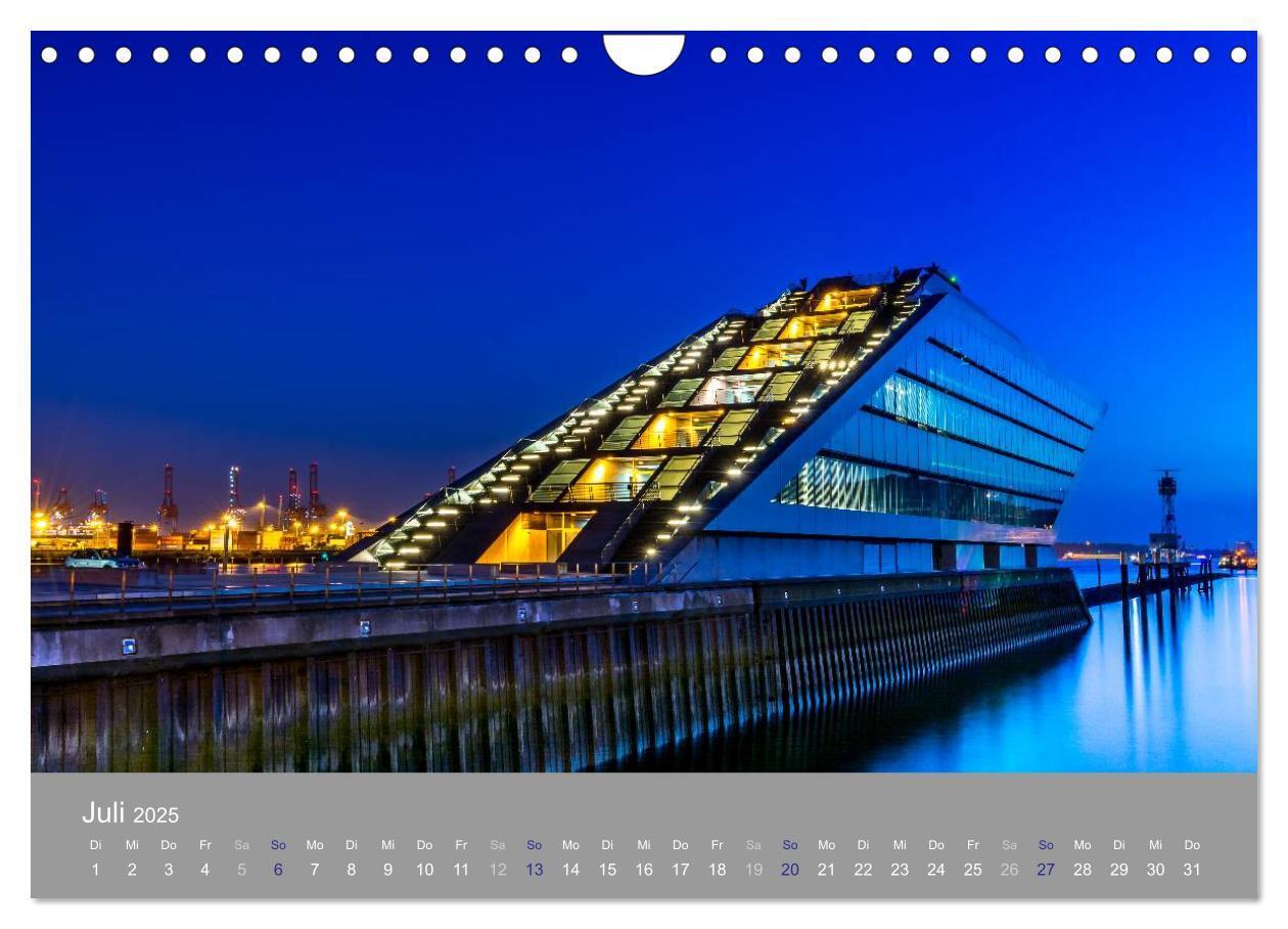 Bild: 9783435662890 | Hamburger Hafen - Im Zauber der Nacht (Wandkalender 2025 DIN A4...