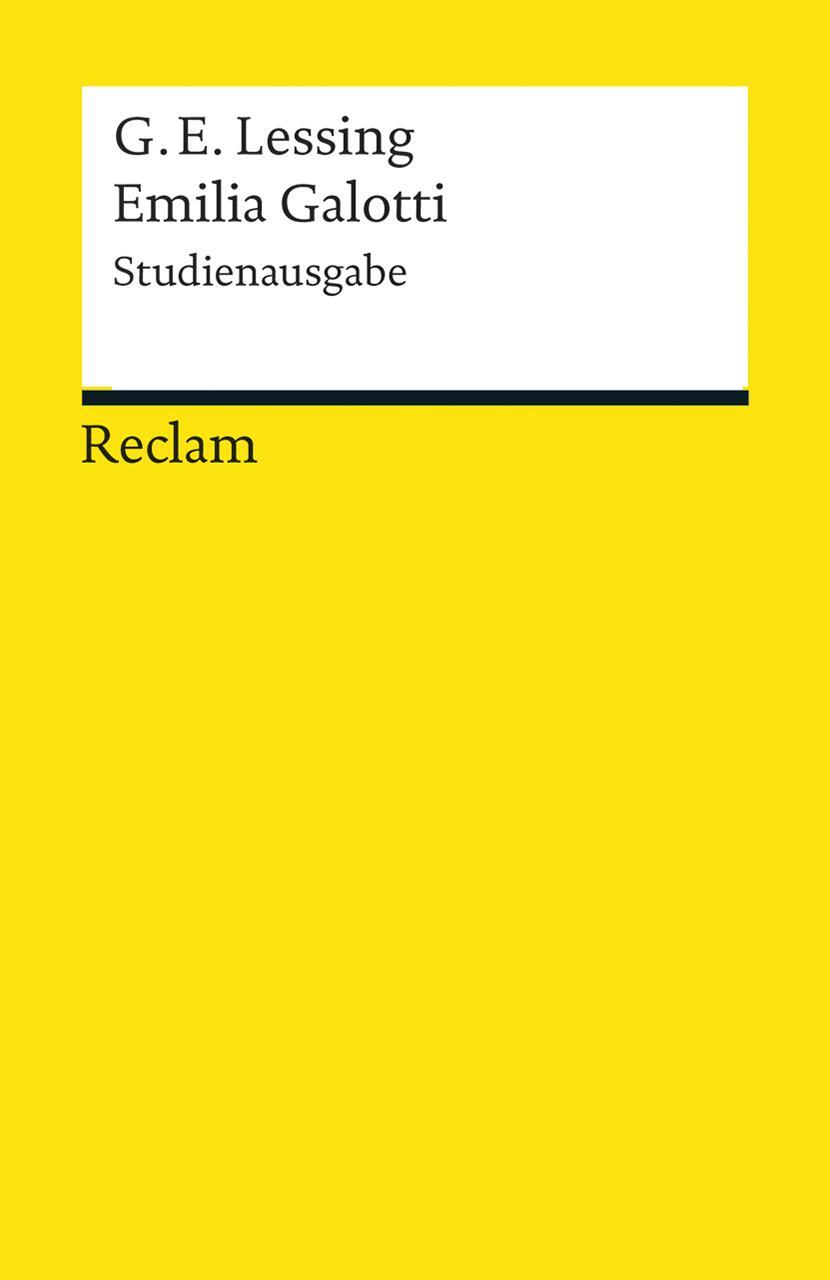 Cover: 9783150192627 | Emilia Galotti | Ein Trauerspiel in fünf Aufzügen. Studienausgabe