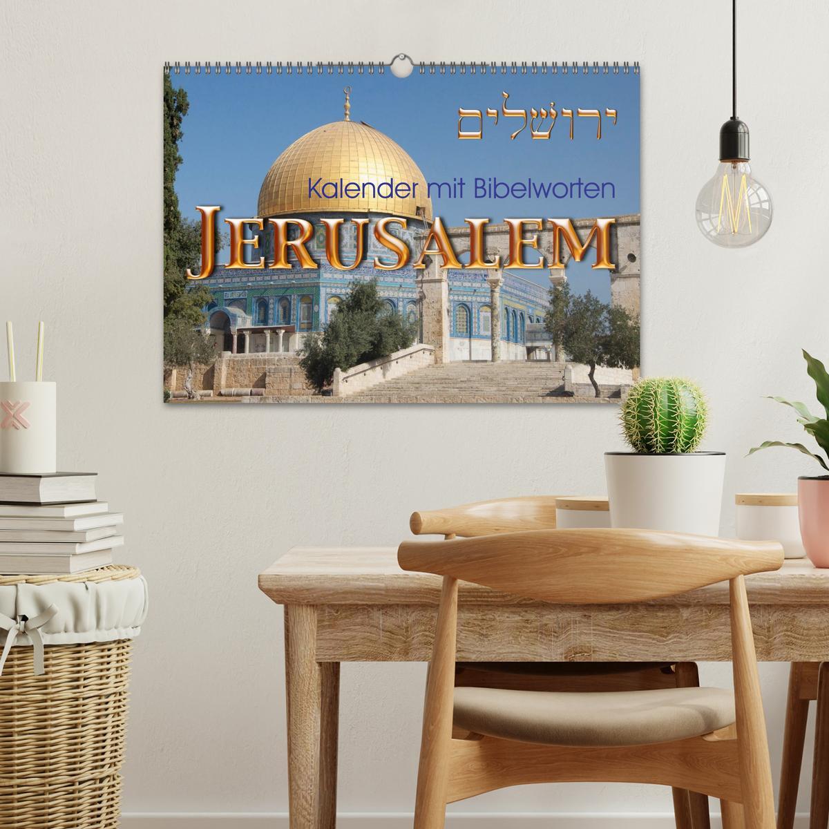 Bild: 9783435677863 | Jerusalem. Kalender mit Bibelworten (Wandkalender 2025 DIN A3...